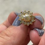 Roma  Gold tones and pearl gemstone pendant and earrings Photo 1