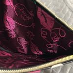 Betsey Johnson Pouch Wristlet Cluth Purse Black White Polka Dots Photo 4