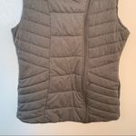 CALIA Asymmetric High Collar Quilted Vest Gray Photo 5
