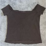 Brandy Melville Brown Off-The-Shoulder Top Photo 0
