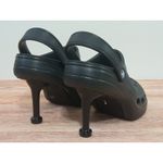 Women's Clogs Rubber Stiletto High Heels Sandal Lady Pump Black Sz 9 Reduced 8 Photo 4