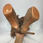 Schutz tan fringe leather platform heels women’s size U.S. 7 party western Photo 5