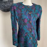 All that jazz Vintage 80s Paisley Puff Sleeve Button Pencil Skirt, 11/12 Photo 1