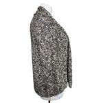 Eileen Fisher Linen Viscose Blend Woven Open Drape Cardigan Heather Black Medium Photo 2