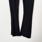 Aerie [] Black Kick It Ribbed Knit High Rise Flare Wide Leg Pants Pull On Small S Photo 6
