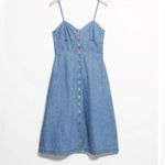 & Other Stories & OTHER STORIES Fit and Flare Denim Dress Open Tie Back- Size 12 Photo 1