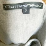 CLOTHES HEAD Gray Linen & Lace Boho Tunic Top S Photo 3