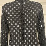 Black Hollow Cut Out Long Sleeves Patchwork Skinny Jumpsuit Photo 10