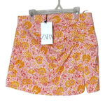 ZARA  - Linen Blend Floral Mini Skirt Orange / Pink Womens sz Medium NWT‎ Photo 0
