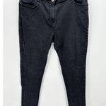 Anthology Jeans Women 16 LONG Black Denim Slim Stretch Waist Pockets Photo 6