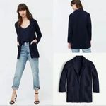 J.Crew  Navy Blue Knit Sweater Blazer Size L Photo 1