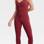 JoyLab Women's Sleeveless Corset Bodysuit Wine Red Photo 1