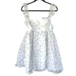 Storia Alicia Babydoll Floral Pastel White Ruffle Lolita Feminine Mini Dress XL Photo 3