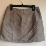 BB Dakota Taupe Button-Front Mini Skirt Size 4 Photo 2