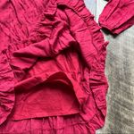 Urban Outfitters  Red Wine Long Sleeve Tiered Textured Babydoll Dress Size Medium Photo 6