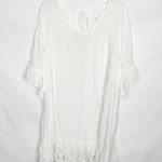 Ekouger Pullover Gauzy White Tunic Dress/Bikini Cover Up Size Medium Photo 0