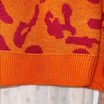 NWT The Tellier Size M Orange and Pink Leopard Print Sweater Size M Photo 9
