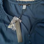 T Tahari T. Tahari Dark Teal Business Casual Blouse size Medium Photo 3