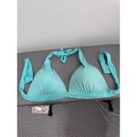 Mudd Teal‎ Swimsuit top with tropical print bottoms size Large  beach pool summer Photo 2