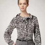 $295 KATE SPADE Vintage 'Lynette' Leopard Print Silk Ruffled Blouse Shirt Top 8 Photo 0