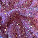 ASOS NWOT pink sequin glitter wide leg pants Photo 13