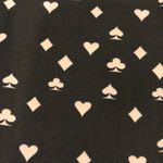 Strut this  Black Leggings with Five Card Suits - One Size Photo 1