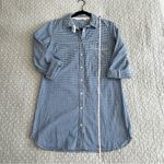 Victoria's Secret Victoria’s Secret Blue Gingham Button-down Shirt Dress Sleepwear Size S Photo 8
