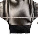 Michael Simon Black White Striped Metallic Sweater Bead Necklace Women’s‎ Medium Photo 8