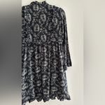 The Kooples FLAWED  Rodeo Snake Print Silk Ruffle Dress, Black/Cream, Size Small Photo 10