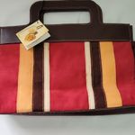 Victoria's Secret Vintage  Brown Rust Gold Suede  Leather Purse Photo 4