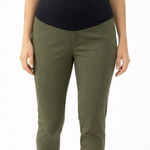 Time and Tru Maternity Pants Olive Green Size M 8 10 High Rise Stretch Size M Photo 0