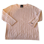 Vtg Polo Jeans Co Ralph Lauren Cable Knit Sweater Womans L Preppy Baby Pink Size L Photo 0