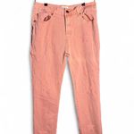 Listicle  size Large pink high-waisted jeans with star embroidery Photo 1