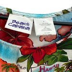 Vintage Beach Cabana Hawaiian Rayon Fringed Sleeveless Coverup Mini Dress Small Orange Photo 11