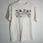 Alstyle Vintage San Diego Cream Graphic Butterfly Tee Shirt Size Medium Photo 1