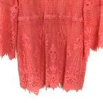 Colleen Lopez lace coral boho bell sleeve coverup Size L Photo 10