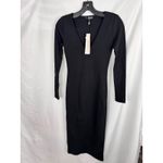 AQUA  Body‎ on Midi Dress V Neck Long Sleeve  XS Photo 6