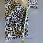 Leopard print faux fur Jacket Ham & Threads hoodie pull on size L Brown Size L Photo 5
