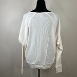 Free People  Santa Clara Waffle Knit Thermal Long Sleeve Top in Alabaster White Photo 9