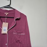 Eberjay Eberjey Gisele Womens Long Sleeve PJ Top Only Pink White Sz S NWT Photo 1