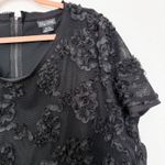 City Chic Womens Top Size XXL Black Floral Applique Mesh Romantic Whimsigoth Photo 1