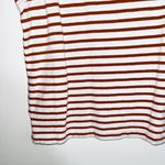 Loft 100% Cotton White & Mustard Yellow Striped Tank Top Photo 3