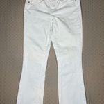 Seven7  White Mid Rise Vintage Boot Denim Jeans with Fringed Hem Photo 0