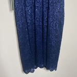 NWT Jackie Jon NY special occasion Navy Lace Glitter Dress Women’s Size 12 Blue Photo 5