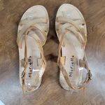 Mariella Womens Sandals 6.5 Rose Gold Open Toe Strappy Slingback Buckle Flats Photo 8