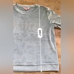 Juicy Couture  Sleepwear Women’s Sz S Pale‎ Blue Velour Diamanté Word Logo Top Photo 6