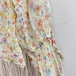 ZARA Light Yellow Floral Print Top Photo 4