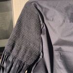 Donna Karan  BLACK LABEL Poplin black blouse Puff Sleeves M Photo 8