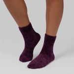 32 Degrees Heat 32 Degrees 3-Pack Cozy Lounge Socks Black/Classic Cream/Potent Purple S/M Photo 1