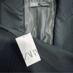 ZARA  Women Elegant Black Gold Button Long Shoulder Pads Lapel Collar Blazer M Photo 15